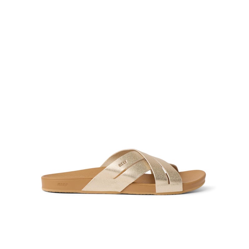 Reef Cushion Spring Bloom Womens Fashion Slide Sandal, Ultra Soft Cushion Footbed, Champagne, 8 - Image 4